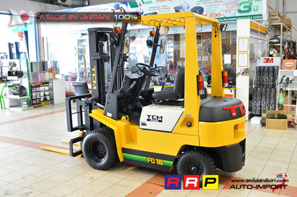 ขายรถโฟล์คลิฟท์มือสอง TCM รุ่น FHD18Z7-11M02193 นำเข้าจากประเทศญี่ปุ่น 100\% ไม่เคยใช้งานในไทย
