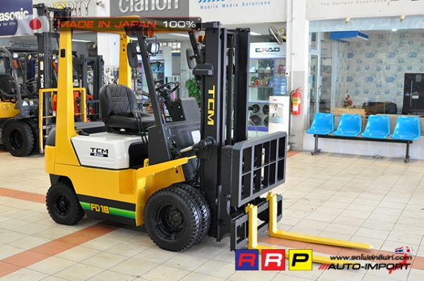 ขายรถโฟล์คลิฟท์มือสอง TCM รุ่น FHD18Z7-11M02193 นำเข้าจากประเทศญี่ปุ่น 100\% ไม่เคยใช้งานในไทย