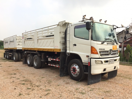 HINO 380 แรง ปลายปี 53 เฟืองช้า แม่ลูกดัมพ์สามมิตร รถวิ่งวัสดุก่อสร้างอย่างเดียว สภาพเดิมๆ ยางดี ทะเบียนพร้อม