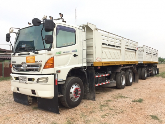 HINO 380 แรง ปลายปี 53 เฟืองช้า แม่ลูกดัมพ์สามมิตร รถวิ่งวัสดุก่อสร้างอย่างเดียว สภาพเดิมๆ ยางดี ทะเบียนพร้อม
