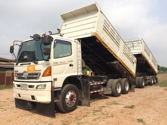 HINO 380 แรง ปลายปี 53 เฟืองช้า แม่ลูกดัมพ์สามมิตร รถวิ่งวัสดุก่อสร้างอย่างเดียว สภาพเดิมๆ ยางดี ทะเบียนพร้อม