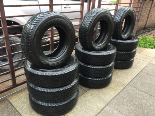 ยาง Bridgestone 245 70 16 ปลายปี17 มีให้เลือก3ชุด ดอกเต็ม เนื้อนิ่มๆ ใช้ยาว ราคาไม่แพง ยาง Bridgestone 245 70 16 ปลายปี17 มีให้เลือก3ชุด ดอกเต็ม เนื้อนิ่มๆ ใช้ยาว ราคาไม่แพง
