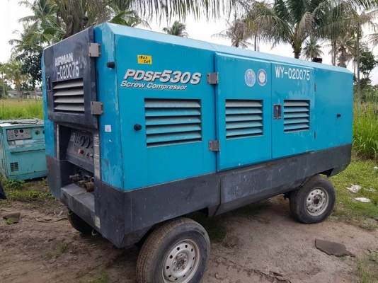 PDSF530S-เครื่องปั๊มลม 10bar ุ 530cfm. เครื่องยนต์ Hino JO8C นำเข้าจากญี่ปุ่น by OEK