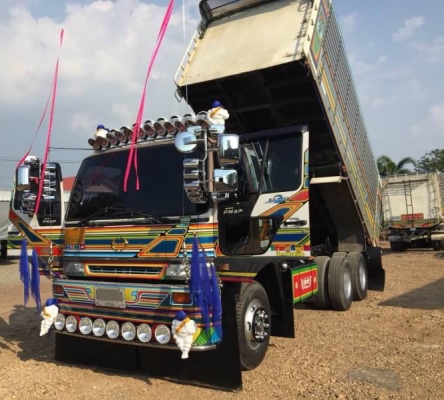 HINO FM2P เครื่อง P11C-300 แรง  พ่วงแม่ลูกดั้มพ์เกษตรมิเนียม อู่ ซุนชัย รถปี 46 HINO FM2P เครื่อง P11C-300 แรง  พ่วงแม่ลูกดั้มพ์เกษตรมิเนียม อู่ ซุนชัย รถปี 46