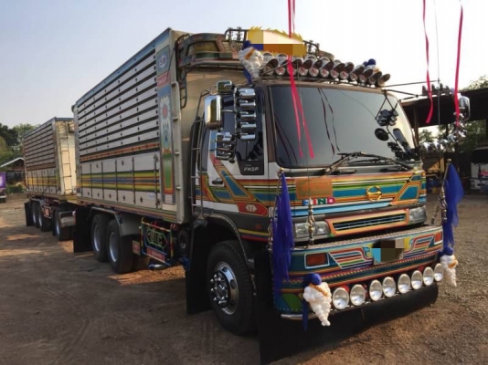 HINO FM2P เครื่อง P11C-300 แรง  พ่วงแม่ลูกดั้มพ์เกษตรมิเนียม อู่ ซุนชัย รถปี 46 HINO FM2P เครื่อง P11C-300 แรง  พ่วงแม่ลูกดั้มพ์เกษตรมิเนียม อู่ ซุนชัย รถปี 46