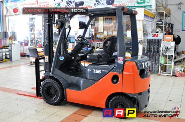 ขายรถโฟล์คลิฟท์มือสอง TOYOTA รุ่น 8FGL15-13669 นำเข้าจากประเทศญี่ปุ่น 100\% ไม่เคยใช้งานในไทย