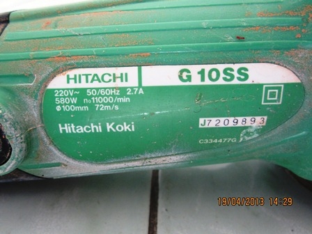 เครื่องเจียรไฟฟ้าHITACHI G10SS สภาพดี ใหม่ พร้อมใช้งานครับ