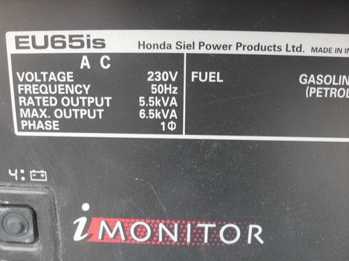 ขายเครื่องปั่นไฟ honda6.5kva
