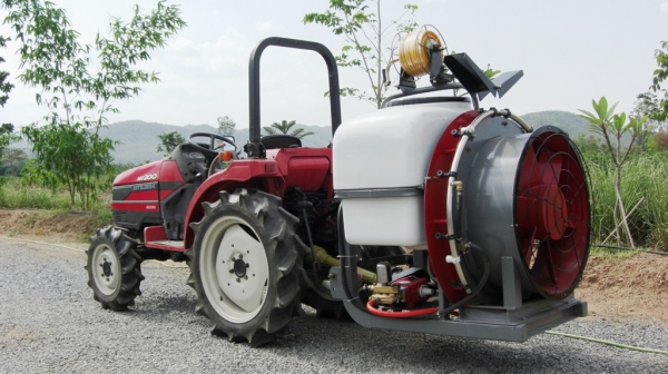 ขายรถไถรุ่นใหม่ มิตซูบิชิ 20 แรงม้า 4WD + ชุดเครื่องพ่นสารเคมีต่อพ่วงรถไถ พลังลม แอร์บาส