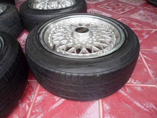 BBS 15"4รู100กว้าง7"พร้อมยาง185/55/15(+1,500บ.) แยกแม็กเปล่า 6,500 บ.