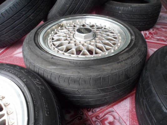 BBS 15"4รู100กว้าง7"พร้อมยาง185/55/15(+1,500บ.) แยกแม็กเปล่า 6,500 บ.