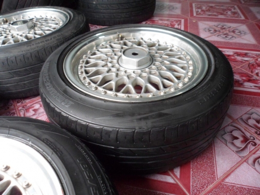 BBS 15"4รู100กว้าง7"พร้อมยาง185/55/15(+1,500บ.) แยกแม็กเปล่า 6,500 บ.