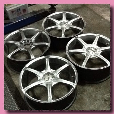 ขายแม็กขอบ 18 5รู100/114 กว้าง 7.5 ET45 ครบชุด 4วง