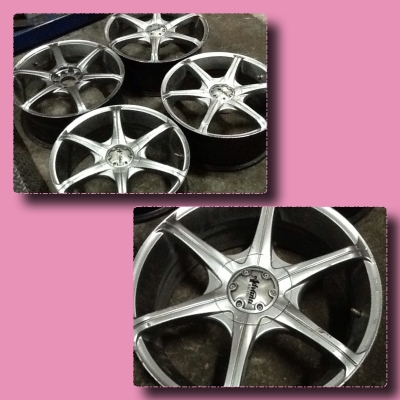 ขายแม็กขอบ 18 5รู100/114 กว้าง 7.5 ET45 ครบชุด 4วง