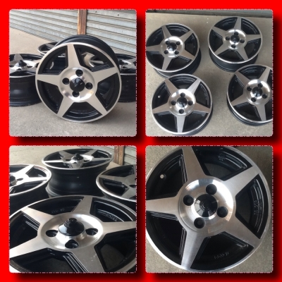 ขายแม็กขอบ13 4รู100 กว้าง5.5 ครบชุด4วง