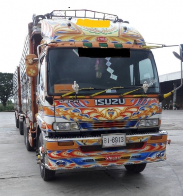 พ่วง 18 ล้อ ISUZU คัตซีจัมโบ้ เครื่อง 195 เทอร์โบ 230 แรง กระบะมิเนียม - ดั้ม อู่ เอสเอ เทรนเลอร์ แม่ปี46 - ลูกปี 56 ยางสวย