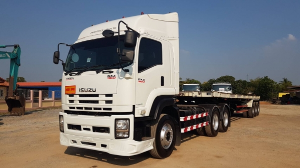 ประกาศ ขาย ISUZU GXZ 360 แรงม้า ปี 56 พร้อมหางพื้นเรียบสามมิตรสามเพลา พร้อมแยกขายหัวหาง ราคาคุยกัน ร