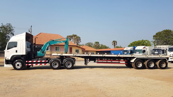 ประกาศ ขาย ISUZU GXZ 360 แรงม้า ปี 56 พร้อมหางพื้นเรียบสามมิตรสามเพลา พร้อมแยกขายหัวหาง ราคาคุยกัน ร
