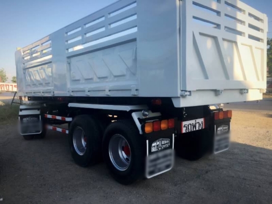 Isuzu deca 320 แรง แม็กโหลด จดปี 60 แม่ลูกกระบะดัมพ์สามมิตร  ลูก 3 เพลา พร้อมใช้งาน รถออกป้ายแดงมา