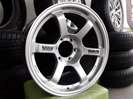 ขายล้อแม็กใหม่ te37 suv 18"&times; 9" et0 6รู139.7 สีไฮเปอร์ซิลเวอร์