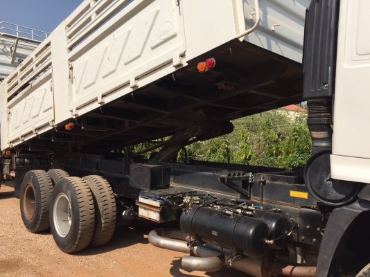 HINO 330 HP ปลายปี 56 แม่ลูกดัมพ์สามมิตร ลูก 2 เพลา ท่อเอส ท้องอ่างมิเนียม เฟืองช้า ทะเบียนพร้อม