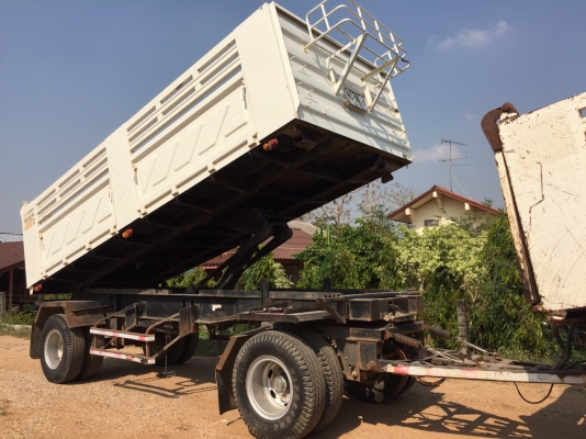 HINO 330 HP ปลายปี 56 แม่ลูกดัมพ์สามมิตร ลูก 2 เพลา ท่อเอส ท้องอ่างมิเนียม เฟืองช้า ทะเบียนพร้อม