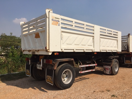 HINO 330 HP ปลายปี 56 แม่ลูกดัมพ์สามมิตร ลูก 2 เพลา ท่อเอส ท้องอ่างมิเนียม เฟืองช้า ทะเบียนพร้อม