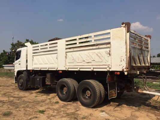 HINO 330 HP ปลายปี 56 แม่ลูกดัมพ์สามมิตร ลูก 2 เพลา ท่อเอส ท้องอ่างมิเนียม เฟืองช้า ทะเบียนพร้อม