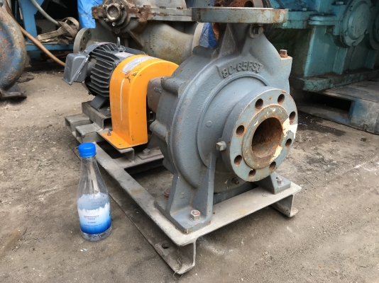 ขายปั้มน้ำหอยโข่ง Ebara 80x65FSJ ขนาดเข้า 3นิ้ว ออก 2.5นิ้ว ใบพัดทองเหลือง ชนมอเตอร์ Mitsubishi 3HP. 380V สภาพสวย หมุนนิ่ม พร้อมใช้งาน ราคา 11,000 บาท