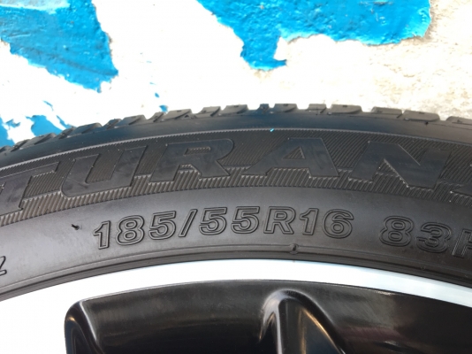 ล้อแม็กพร้อมยาง Honda Jazz GK ตัวท๊อป ขอบ16 พร้อมยางป้ายแดง Bridgestone 185-55-16