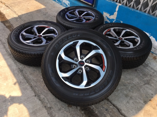 ล้อแม็กป้ายแดง TOYOTA REVO TRD ขอบ 17 พร้อมยางป้ายแดง Dunlop 265-65-17