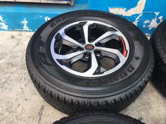 ล้อแม็กป้ายแดง TOYOTA REVO TRD ขอบ 17 พร้อมยางป้ายแดง Dunlop 265-65-17