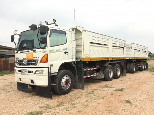 ขายรถพ่วง HINO 380 เฟืองช้า ปลายปี 53 รถวิ่งวัสดุก่อสร้างใกล้ๆ ไมล์น้อย สภาพเดิมๆ