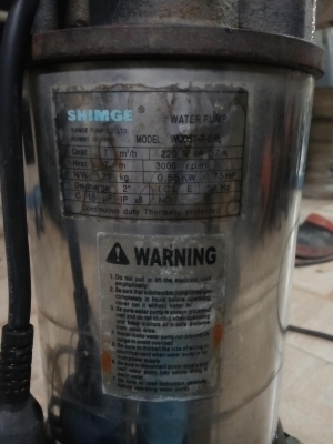 ปั๊มแช่ดูดโคลนสแตนเลส SHIMGE ปั๊มแช่ดูดโคลนสแตนเลส SHIMGE