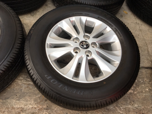 ล้อแม็ก Toyota Revo ขอบ 16 พร้อมยาง 215-65-16 Dunlop ดอกเต็มๆ ตุ่มยังอยู่