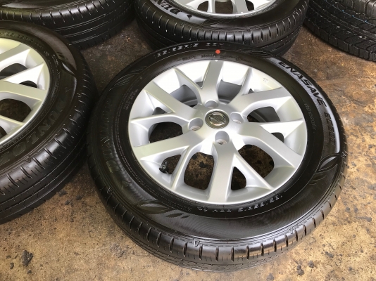 ล้อแม็กป้ายแดง Nissan Note ขอบ 15 พร้อมยางป้ายแดง Dunlop 185-65-15 สวยกริบ มีตุ่ม