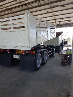 HINO S500 FM1ANLD เครื่อง 344 แรง ปี 55 แม่ลูกดัมพ์สามมิตร ไมล์สามแสน รถเดิมๆ เก็บสีกะบะ ยางดี หัวบาง เครื่องเกียร์ดี พร้อมใช้งาน