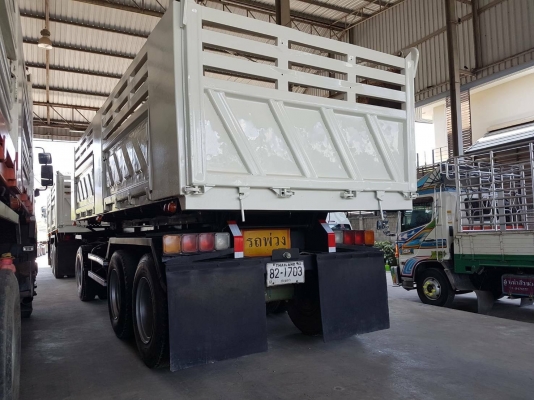 HINO S500 FM1ANLD เครื่อง 344 แรง ปี 55 แม่ลูกดัมพ์สามมิตร ไมล์สามแสน รถเดิมๆ เก็บสีกะบะ ยางดี หัวบาง เครื่องเกียร์ดี พร้อมใช้งาน