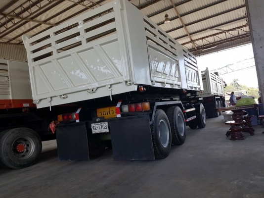 HINO S500 FM1ANLD เครื่อง 344 แรง ปี 55 แม่ลูกดัมพ์สามมิตร ไมล์สามแสน รถเดิมๆ เก็บสีกะบะ ยางดี หัวบาง เครื่องเกียร์ดี พร้อมใช้งาน