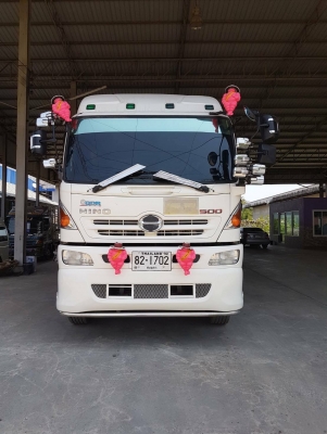 HINO S500 FM1ANLD เครื่อง 344 แรง ปี 55 แม่ลูกดัมพ์สามมิตร ไมล์สามแสน รถเดิมๆ เก็บสีกะบะ ยางดี หัวบาง เครื่องเกียร์ดี พร้อมใช้งาน