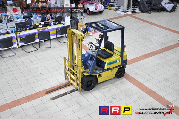 ขายรถโฟล์คลิฟท์มือสอง KOMATSU รุ่น FD15H-15-333480 นำเข้าจากประเทศญี่ปุ่น 100\% ไม่เคยใช้งานในไทย
