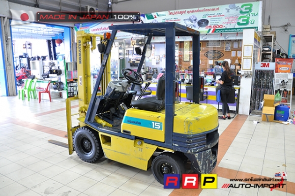 ขายรถโฟล์คลิฟท์มือสอง KOMATSU รุ่น FD15H-15-333480 นำเข้าจากประเทศญี่ปุ่น 100\% ไม่เคยใช้งานในไทย