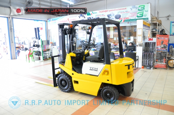 ขายรถโฟล์คลิฟท์มือสอง TCM รุ่น FVD15Z15-4260867 นำเข้าจากประเทศญี่ปุ่น 100\% ไม่เคยใช้งานในไทย
