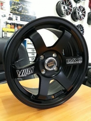 แม็กซ์ใหม่งานไทยคุณภาพดี Te37 VR สีดำด้าน ขนาด 15นิ้ว แม็กซ์ใหม่งานไทยคุณภาพดี Te37 VR สีดำด้าน ขนาด 15นิ้ว