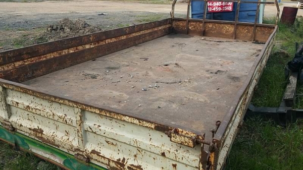 ขาย 29,000 กะบะเปิดข้างได้ กว้าง 2.50 ม.ยาว 5.20 ม.สูง 40 ซม.กะบะเหล็กสวยหนา สภาพดีมากเหมือนใหม่ กะบะอยู่ ปทุมธานี สามโคก 090-772-3710 090-772-3708