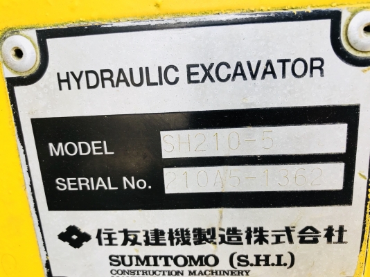 ขายด่วน!! Sumitomo sh210-5 ไมล์ 10,000 สภาพสวยมากค่ะ