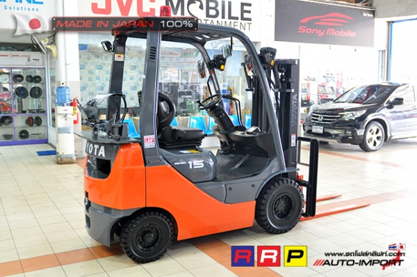 ขายรถโฟล์คลิฟท์มือสอง TOYOTA รุ่น 8FGL15-11113 นำเข้าจากประเทศญี่ปุ่น 100\% ไม่เคยใช้งานในไทย ขายรถโฟล์คลิฟท์มือสอง TOYOTA รุ่น 8FGL15-11113 นำเข้าจากประเทศญี่ปุ่น 100\% ไม่เคยใช้งานในไทย