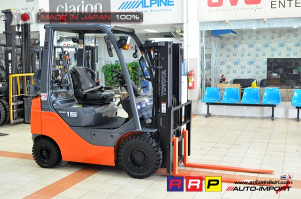 ขายรถโฟล์คลิฟท์มือสอง TOYOTA รุ่น 8FGL15-11113 นำเข้าจากประเทศญี่ปุ่น 100\% ไม่เคยใช้งานในไทย ขายรถโฟล์คลิฟท์มือสอง TOYOTA รุ่น 8FGL15-11113 นำเข้าจากประเทศญี่ปุ่น 100\% ไม่เคยใช้งานในไทย