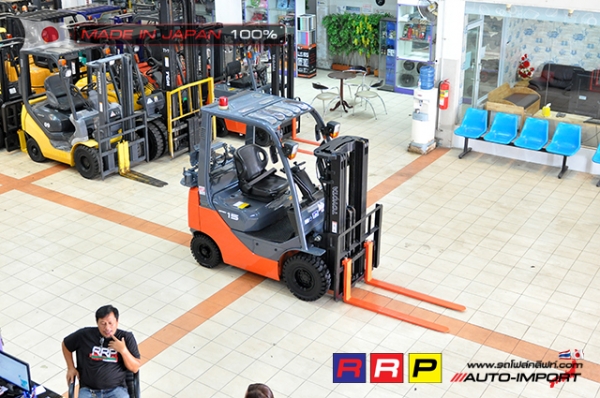 ขายรถโฟล์คลิฟท์มือสอง TOYOTA รุ่น 8FGL15-11113 นำเข้าจากประเทศญี่ปุ่น 100\% ไม่เคยใช้งานในไทย ขายรถโฟล์คลิฟท์มือสอง TOYOTA รุ่น 8FGL15-11113 นำเข้าจากประเทศญี่ปุ่น 100\% ไม่เคยใช้งานในไทย