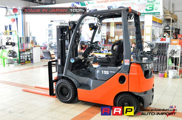 ขายรถโฟล์คลิฟท์มือสอง TOYOTA รุ่น 8FGL15-11113 นำเข้าจากประเทศญี่ปุ่น 100\% ไม่เคยใช้งานในไทย ขายรถโฟล์คลิฟท์มือสอง TOYOTA รุ่น 8FGL15-11113 นำเข้าจากประเทศญี่ปุ่น 100\% ไม่เคยใช้งานในไทย